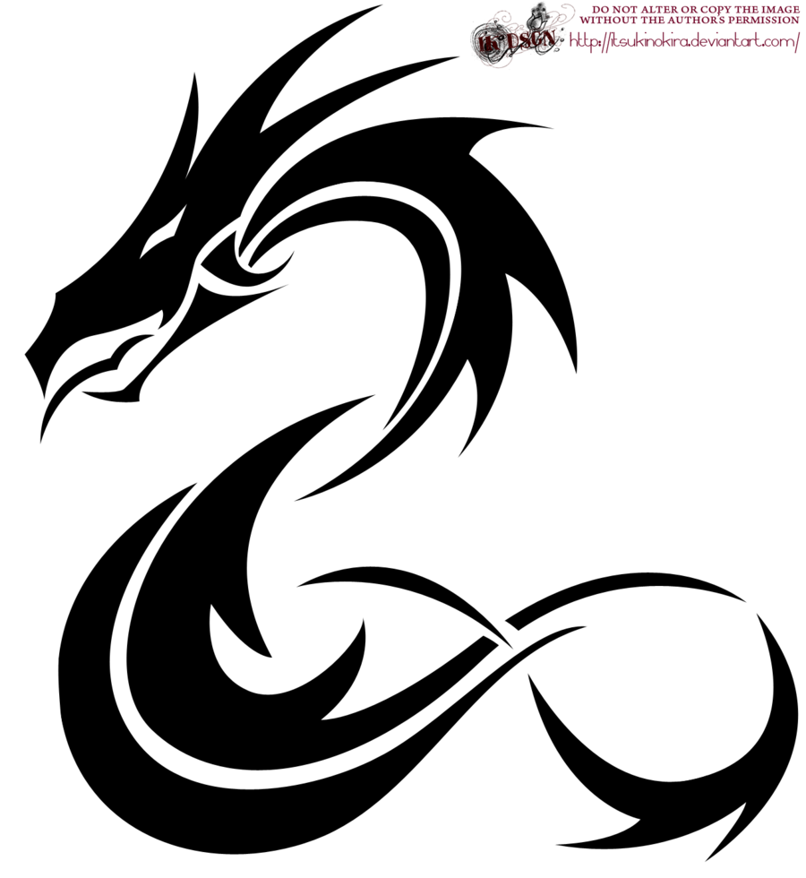 900x980 Latest Tribal Dragon Tattoos Designs - Dragon Tattoo Drawing