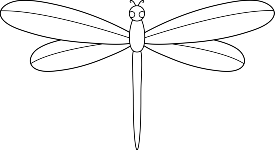 550x301 Dragonfly Line Art - Dragonfly Line Drawing