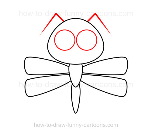 500x441 How To Draw A Dragonfly - Dragonfly Line Drawing
