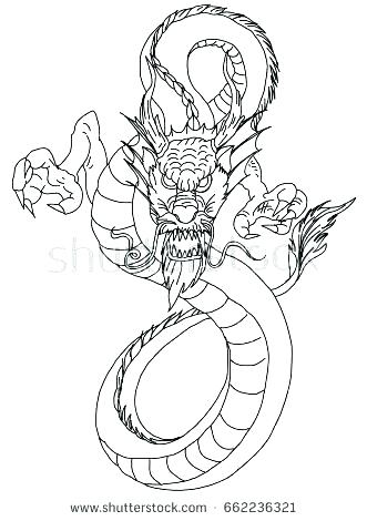 331x470 Dragon Outline Animal Outline For Dragon With Wings Illustration - Dragonfly Outline Drawing
