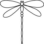 179x178 Dragonfly Outline Free Download Clip Art - Dragonfly Outline Drawing