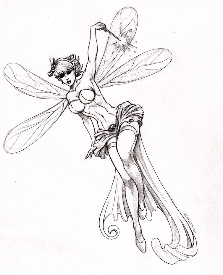 754x928 Dragonfly Pencil Drawing - Dragonfly Pencil Drawing