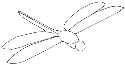 400x208 How To Draw A Dragonfly - Dragonfly Wings Drawing