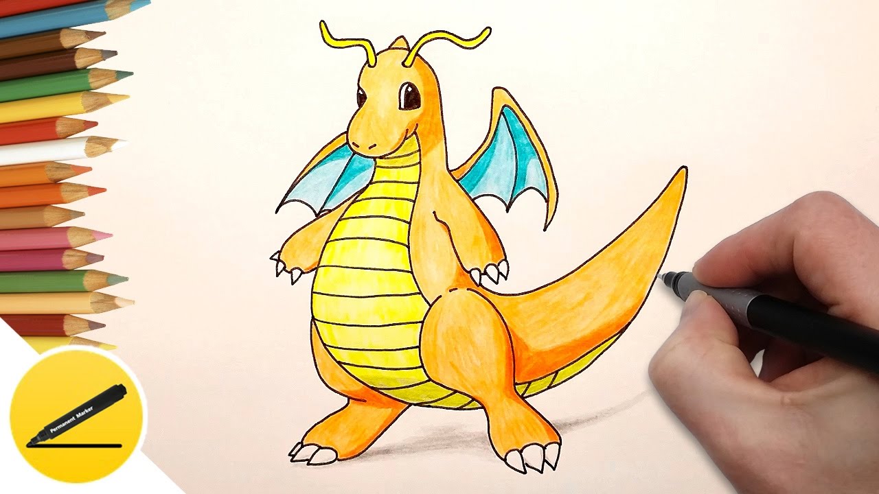 1280x720 how to draw dragonite - Dragonite Drawing