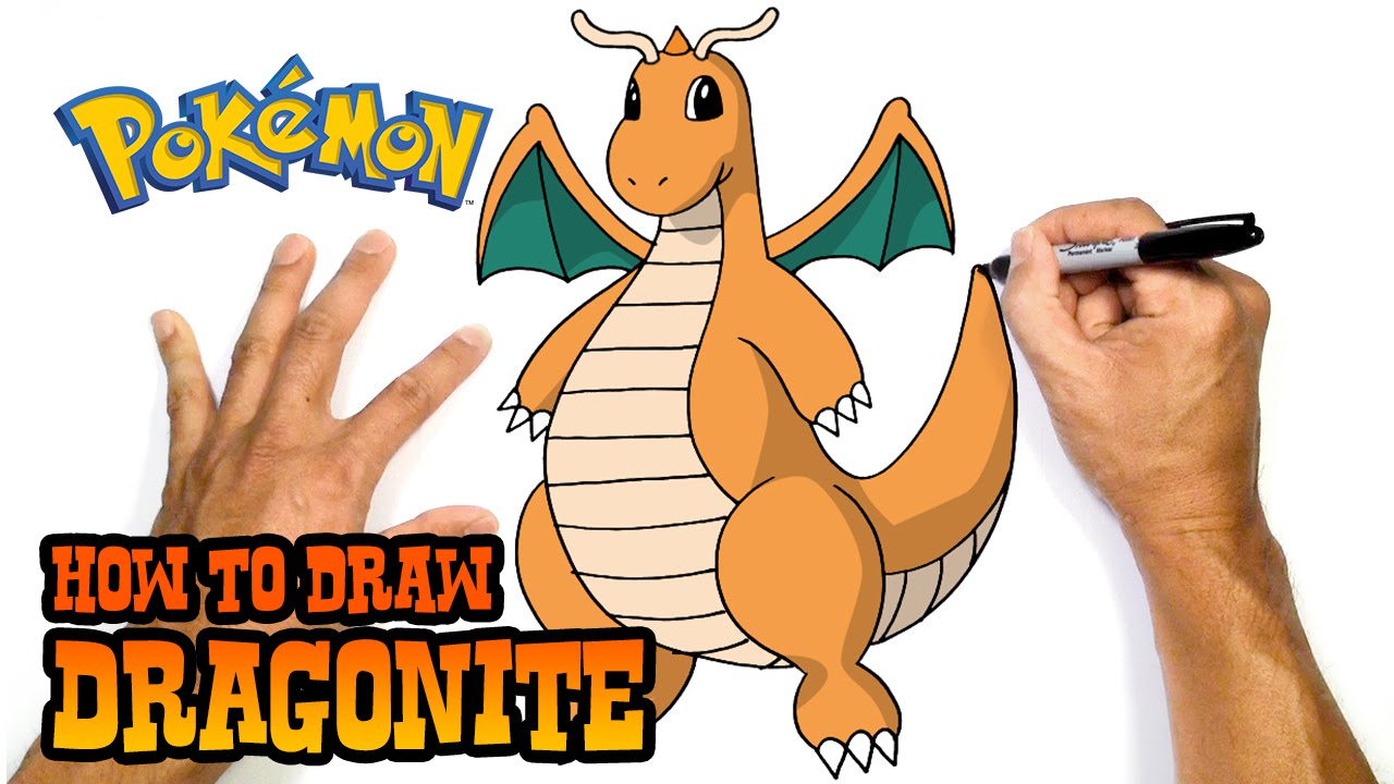 1280x720 how to draw dragonite pokemon - Dragonite Drawing