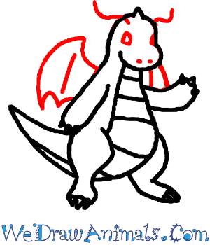 300x350 how to draw dragonite pokemon - Dragonite Drawing