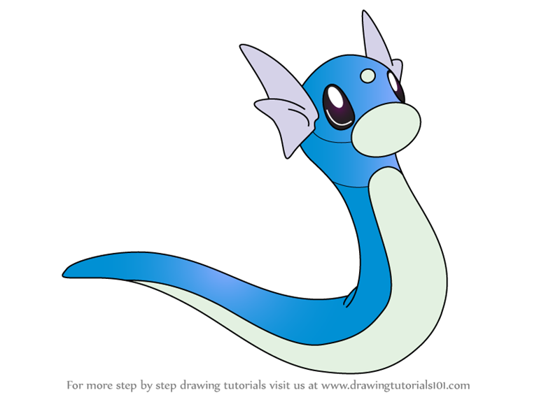 800x565 learn how to draw dratini from pokemon - Dragonite Drawing