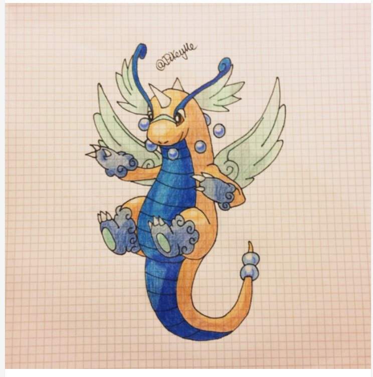 744x752 mega dragonite drawing amino - Dragonite Drawing