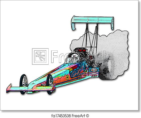 560x470 free art print of dragster dragster doing a burnout freeart - Dragster Drawing