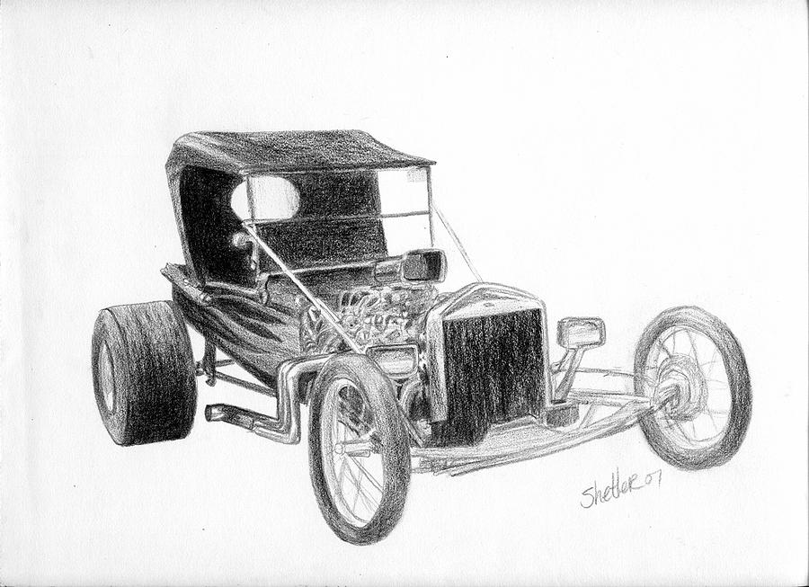 900x653 model t dragster drawing - Dragster Drawing