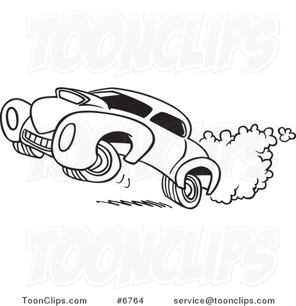 581x600 cartoon black and white line drawing of a dragster - Dragster Drawing