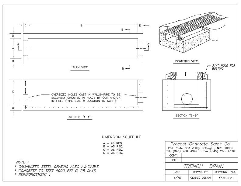 792x612 trench drains - Drain Drawing