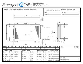 350x270 blank vent and drain opposite header of connections drawing fins - Drain Drawing