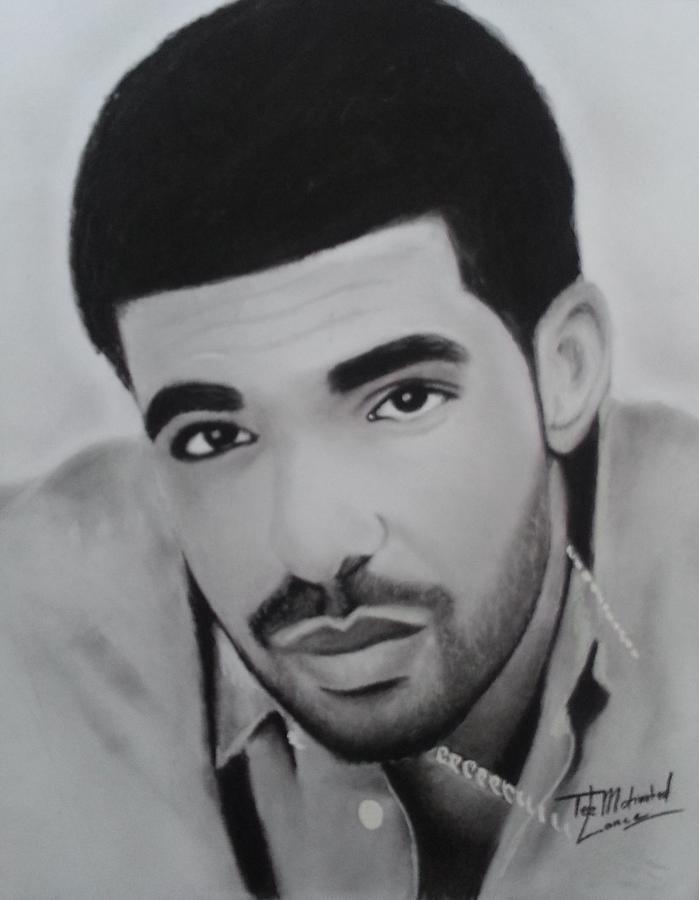 699x900 Drake Charcoal Drawing - Drake Drawing