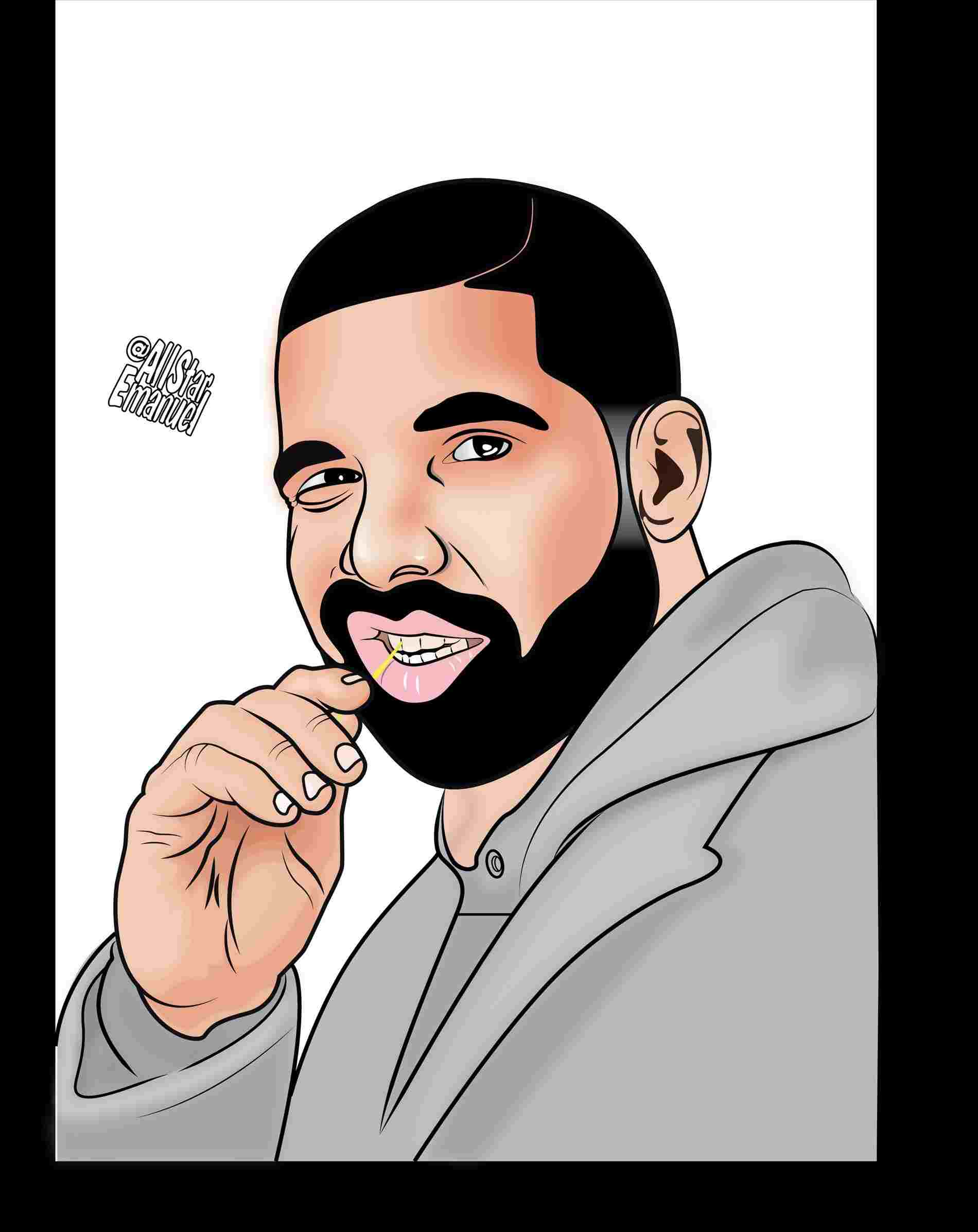 1900x2393 Drake Cartoon Drawing Easy - Drake Drawing Easy