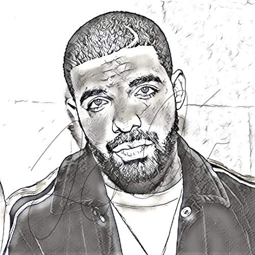 500x500 Drake Sketch Drawing Print Poster Hand Drawn Pencil - Drake Drawing Pictures