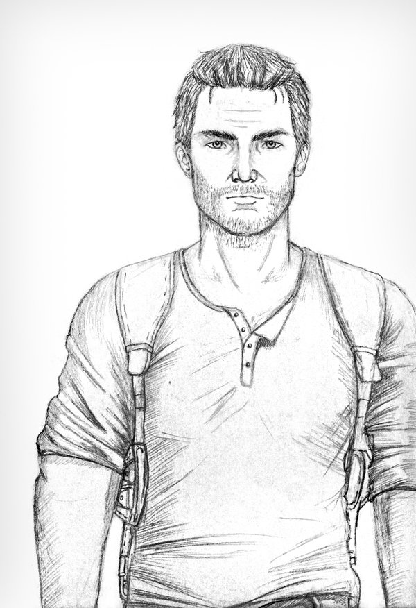600x876 Nathan Drake Amazing Drawing Drawing Skill - Drake Drawing Pictures