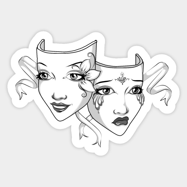630x630 Drama Mask - Drama Mask Drawing