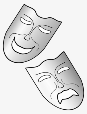 300x393 Drama Masks Png Images Png Cliparts Free Download On Seekpng - Drama Mask Drawing
