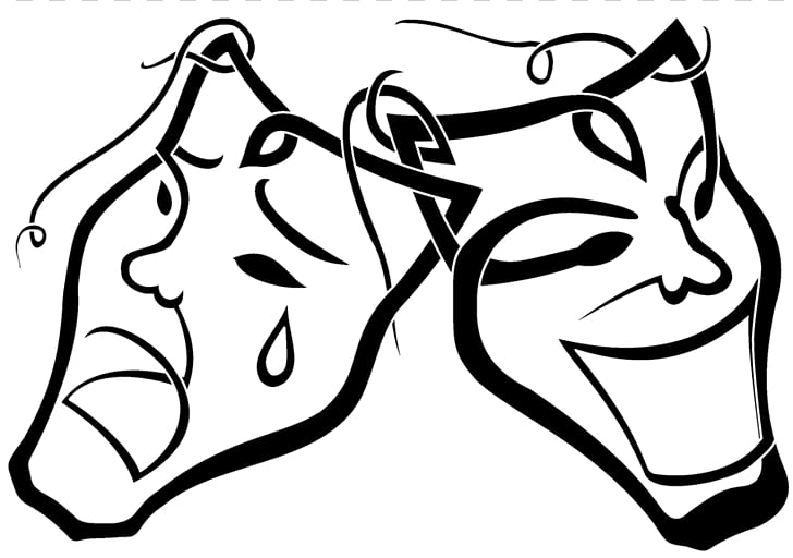 728x512 Mask Drama Drama Masks Png Clipart Free Cliparts Uihere - Drama Mask Drawing