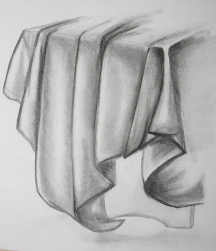 429x500 drawing drapery history and demo artamaze katherine hilden drawing - Drapery Drawing