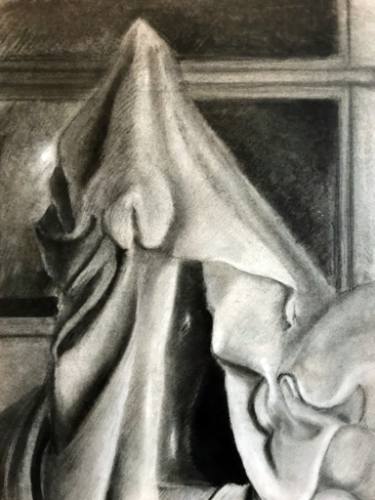 375x500 still life of drapery drawing - Drapery Drawing
