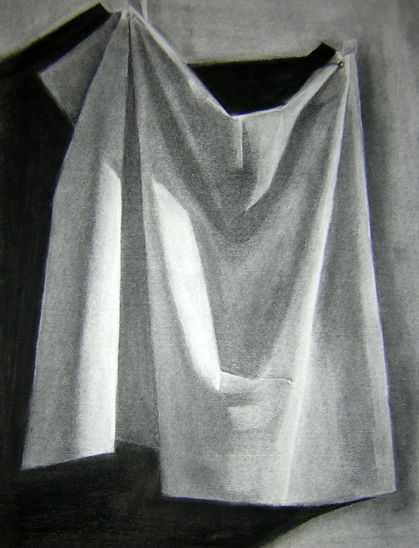612x800 drapery drawing seeing light and shadow - Drapery Drawing