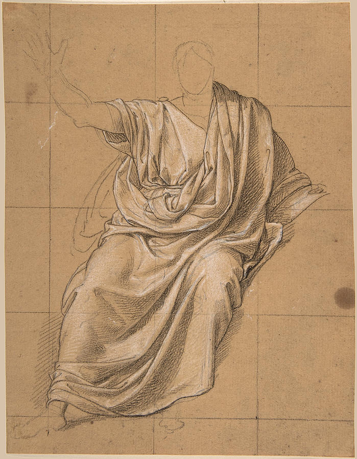 699x900 study of drapery drawing - Drapery Drawing