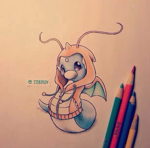 500x492 Dratini Shared - Dratini Drawing