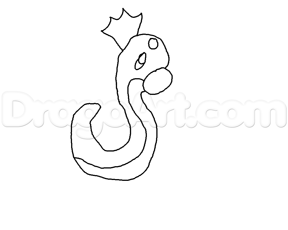 1004x800 Draw Dratini, Step - Dratini Drawing