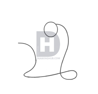 409x393 How To Draw Dratini And Dragonair, Pokemon, Step - Dratini Drawing