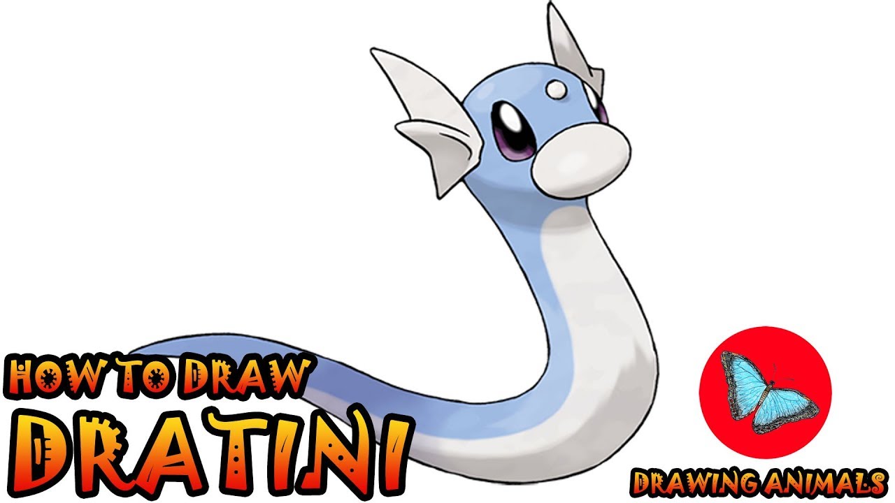 1280x720 How To Draw Dratini Pokemon Coloring And Drawing For Kids - Dratini Drawing