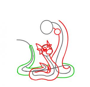 302x290 How To Draw Dratini And Dragonair - Dratini Drawing