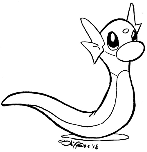 507x527 Dratini Shippeetoons - Dratini Drawing