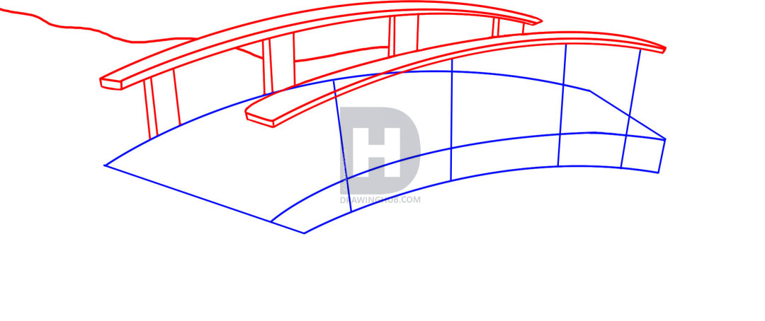 1080x454 How To Draw A Bridge, Step - Drawbridge Drawing