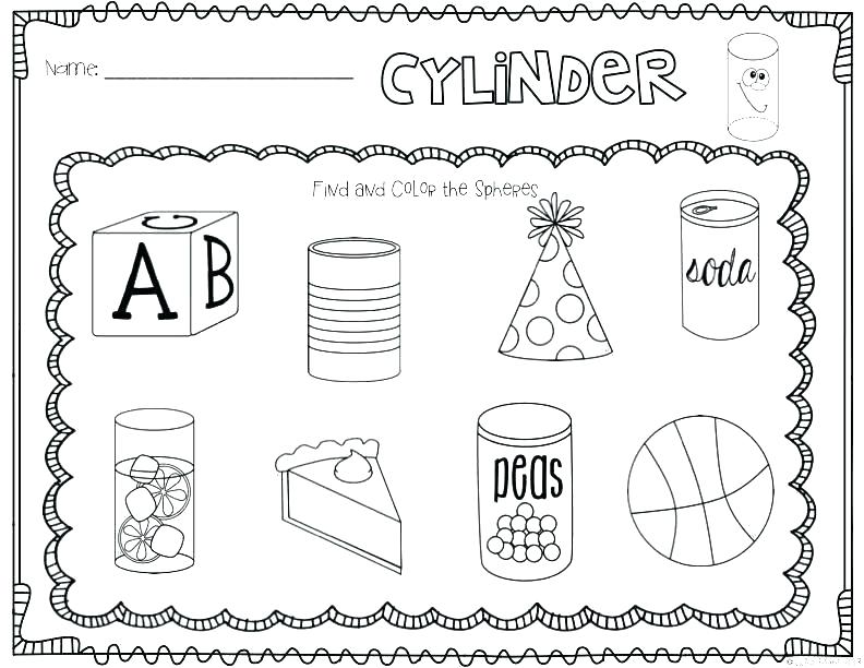 792x612 Three Dimensional Shapes Worksheets Kindergarten Collection Of Two - Drawing 3 Dimensional Shapes