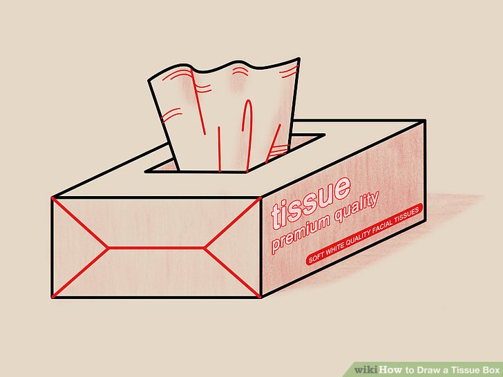728x546 How To Draw A Tissue Box Steps - Drawing A Box