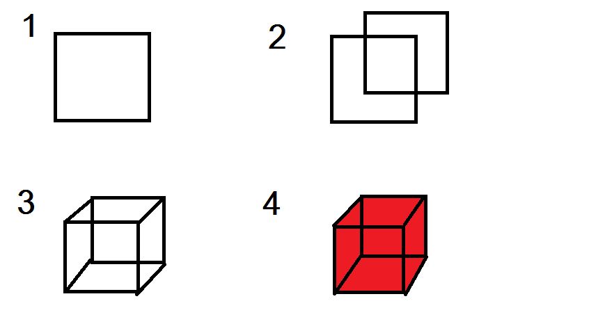 846x479 How To Make Coloured Cube In Microsoft Paint Paint And On Paper - Drawing A Box