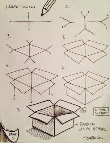369x480 How To Draw A Box Step - Drawing A Box