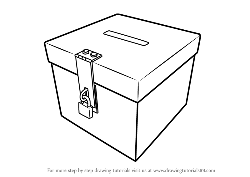800x567 Learn How To Draw A Ballot Box - Drawing A Box