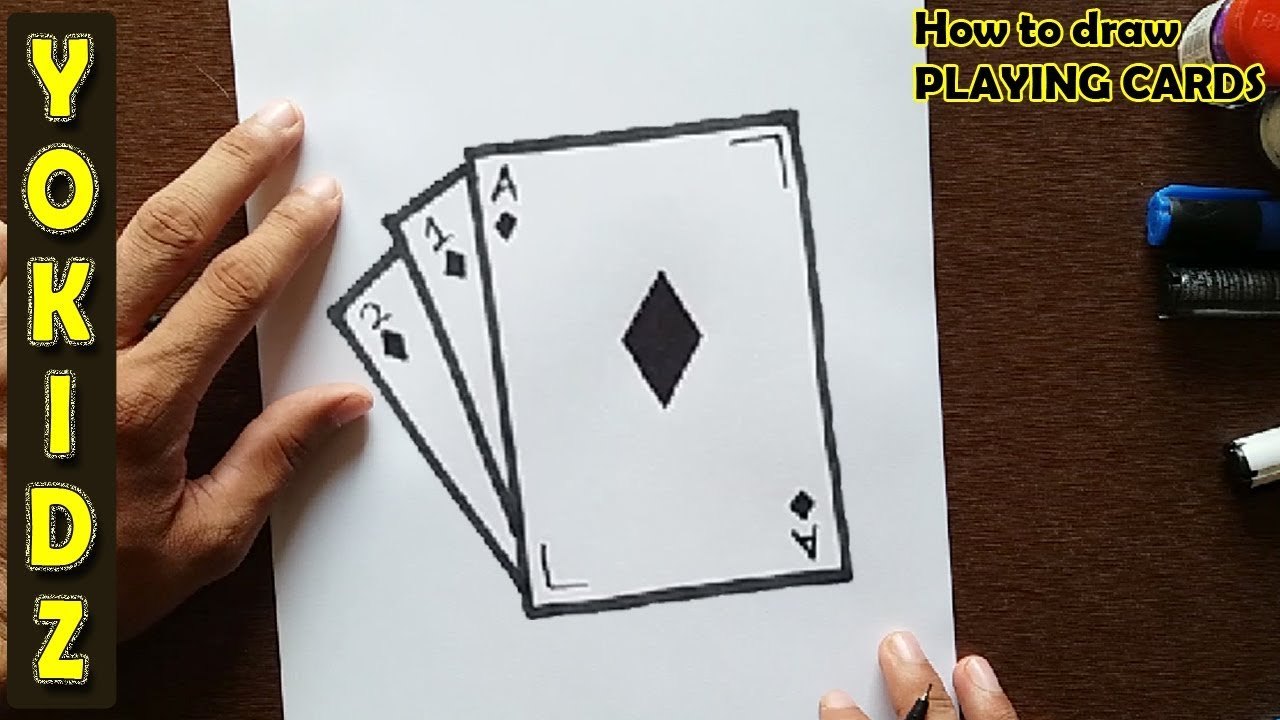 1280x720 How To Draw Playing Cards Step - Drawing A Card
