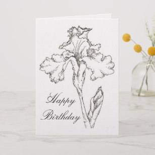 307x307 Pen And Ink Flower Cards Zazzle - Drawing A Card