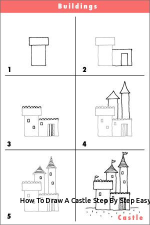300x450 How To Draw A Castle Step - Drawing A Castle Step By Step