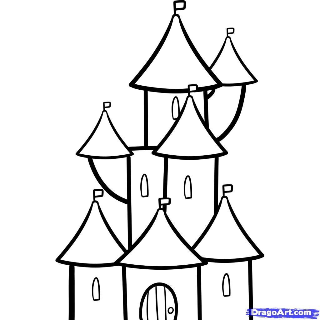 1024x1024 How To Draw A Castle For Kids, Step - Drawing A Castle Step By Step