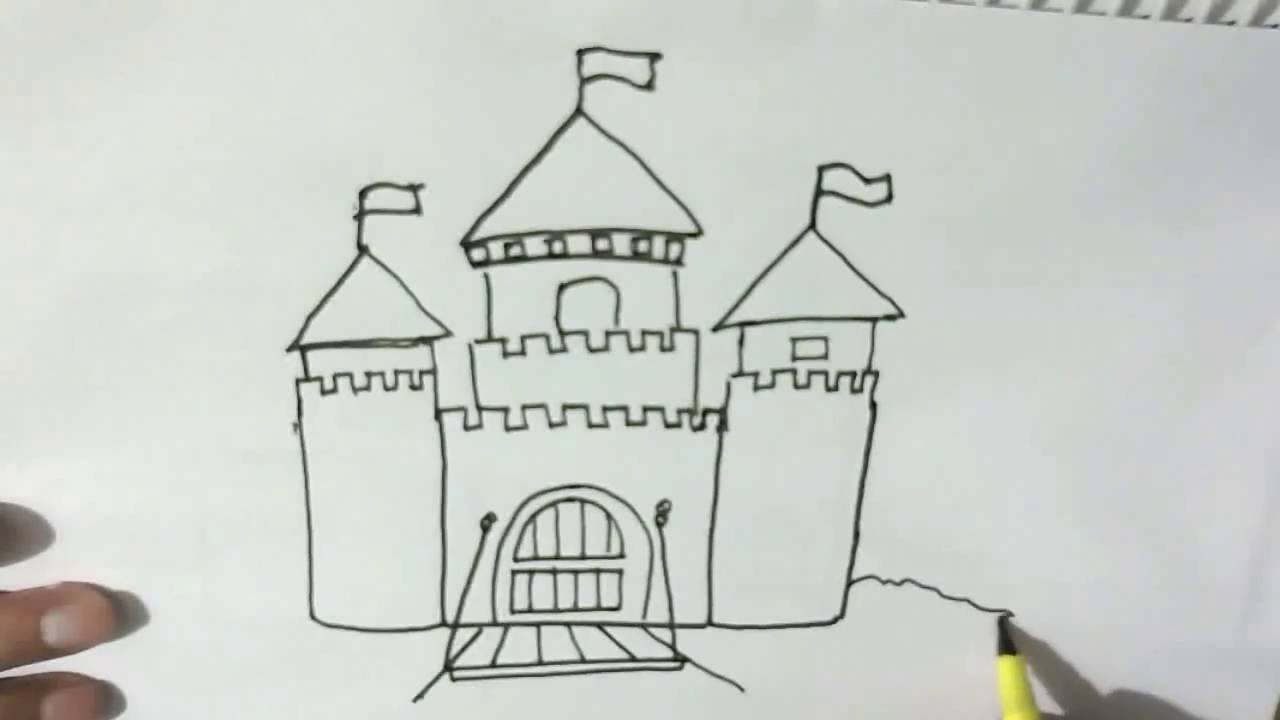 1280x720 How To Draw A Castle - Drawing A Castle Step By Step