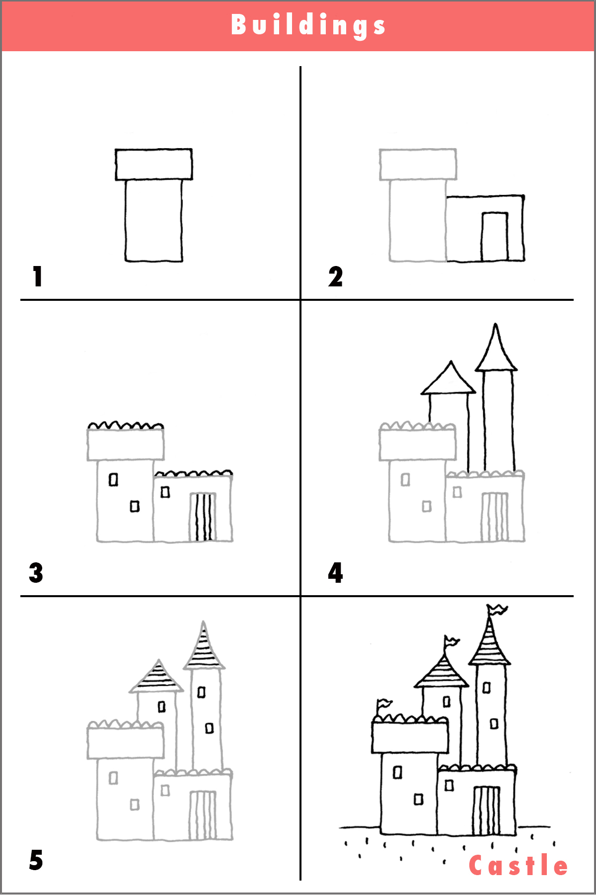 1200x1800 Draw A Castle! Draw With Rich - Drawing A Castle Step By Step