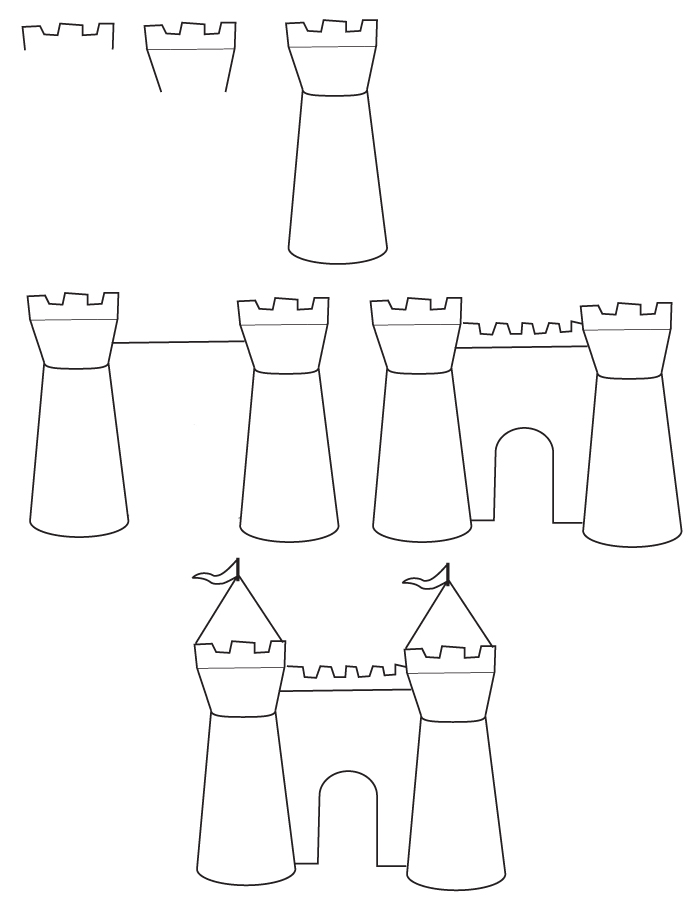 700x900 Drawing Castle - Drawing A Castle Step By Step