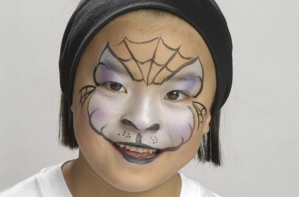 614x404 Halloween Cat Face Paint Tutorial - Drawing A Cat Face For Halloween