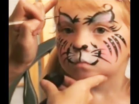 480x360 Kitty Cat Face Painting Design Tutorial For Halloween - Drawing A Cat Face For Halloween