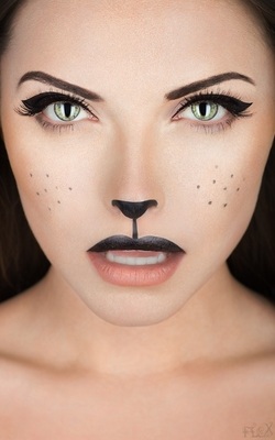 250x400 Last Minute Halloween Makeup Ideas - Drawing A Cat Face For Halloween